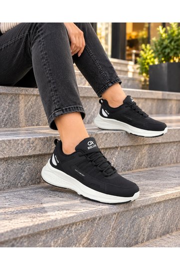Unisex Waterproof Sneakers - Black and White
