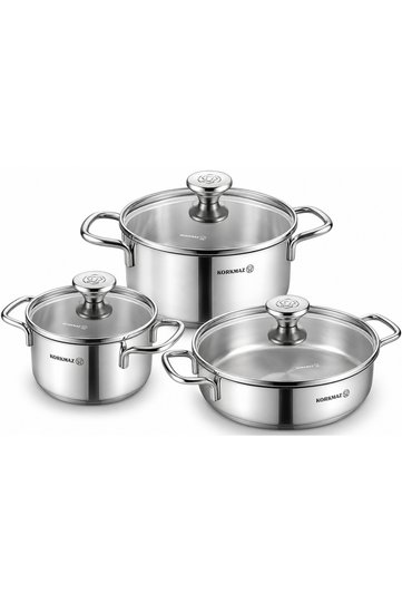 Alia Stainless Steel Cookware Pot Set. Composed of 6 Piece. / A1092