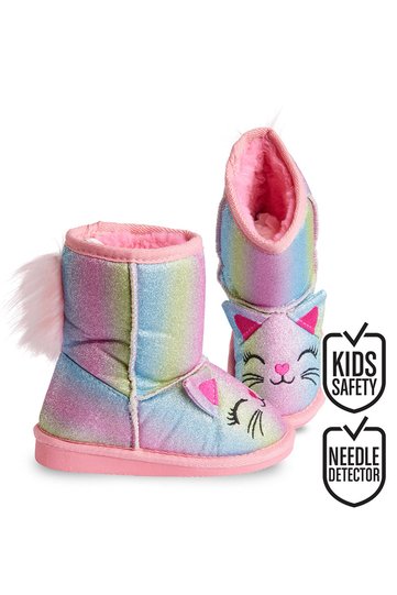 Cat Colored Glittery Girl's Boots
