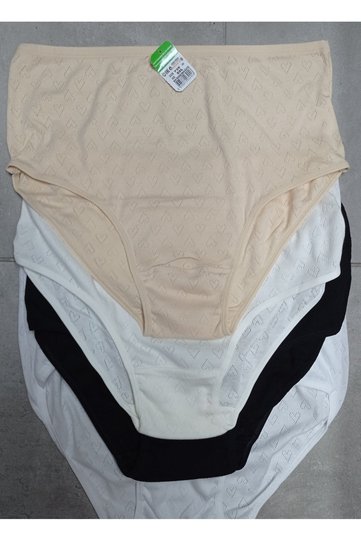 Women's Colorful Thermal 6-Piece Transfer Ribbed Heart High Waist Panties