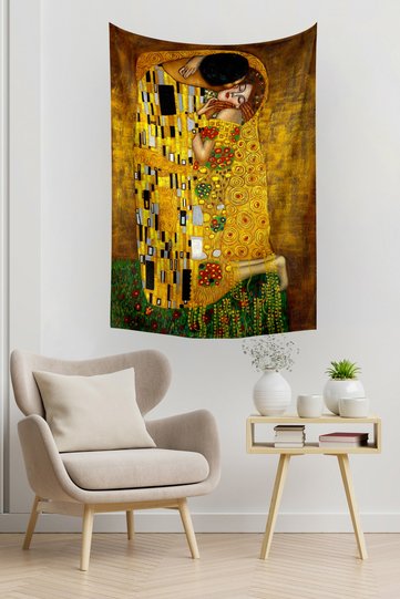 Gustav Klimt Kiss Wall Cover Carpet 140 X 100 Cm-70x100 Cm