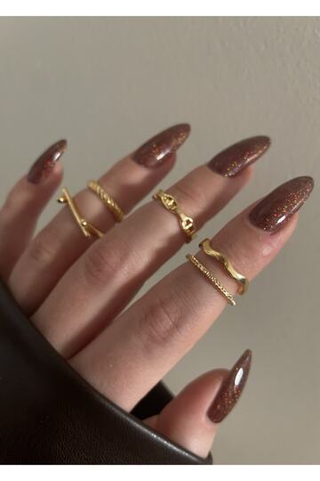 Set of 5 Joint Thin Rings