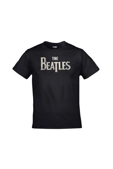 Unisex Black The Beatles Printed Tshirt