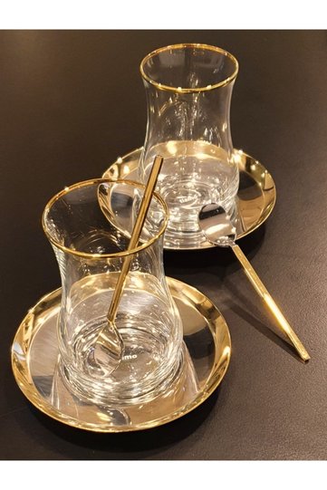 طقم شاي ريو لـ 6 أشخاص (ذهبي)