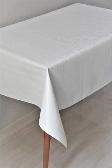 Lined Wipeable PVC Oilcloth Striped Tablecloth - 78-b1