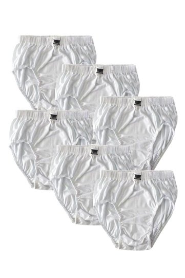 Boy's White Cotton Panties 6-Piece