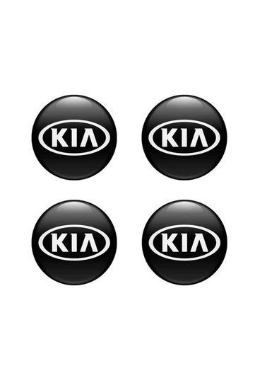 Kia Logo Wheel Torpedo Steering Wheel 12 mm Drop Sticker Logo Set 8 Pieces