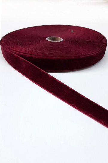 Burgundy Velvet Ribbon 2 cm 2 Meters - Special Design, Accessory, Quality Production, Eye-Catching Style - Kurde