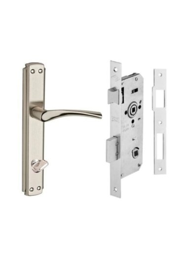 Inside Right Opening WC Type Brawo Door Handle & Kale (169RWC) Flat Door Lock Set (1 SET)