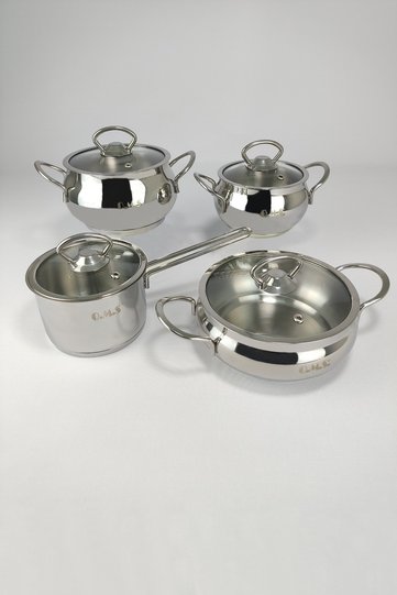 Mini Baby 4-Piece Steel Pot Set - Sphere