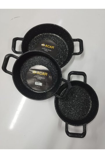 Diamante 3-Piece Casting Granite Pan Set (20.22,24 cm)