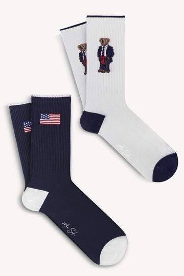 Pack of 2 Teddy Bear Tennis Socks