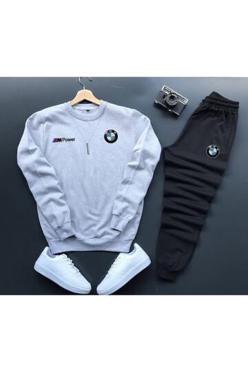 New Season 2 Thread Raised Sports Printed Sweat-cotton Sweatpants Set of 2