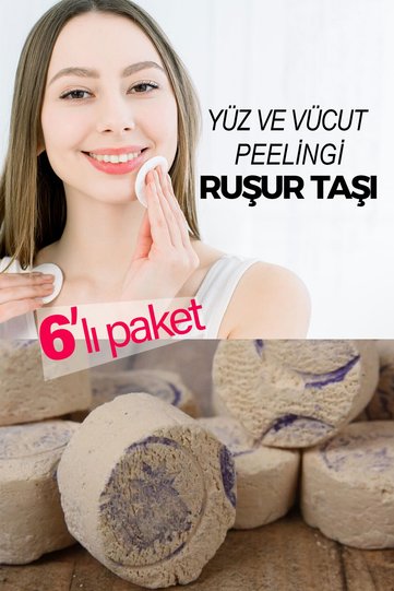 100% Natural Sealed Iranian Rushur Stone (6 Pieces) Skin Care Facial and Body Peeling