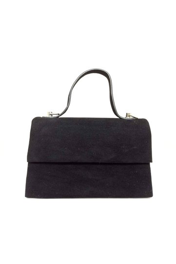 Women's Black Suede Mini Evening Dress Bag