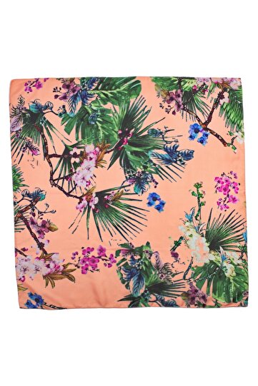 Baskılı Desenli Saten Bandana Boyunluk 45x45 cm