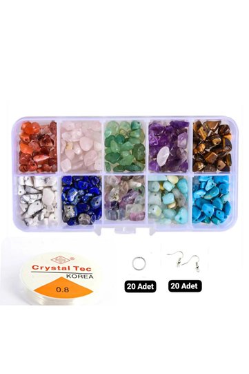 Boxed Broken Natural Stone Jewelry Making Set