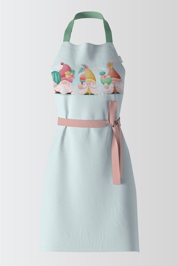 Ays Home Exclusive Long Dwarf Patterned Kitchen Apron