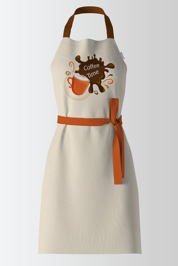 Ays Home Exclusive Coffee Patterned Kitchen Apron