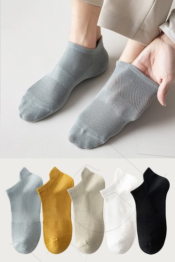 Unisex Sports No-Show Colorful 5-Pack