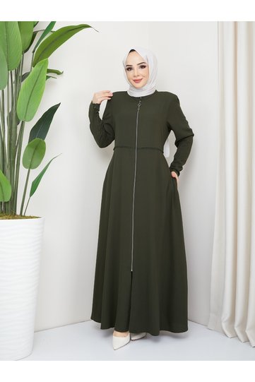 Kmk مزيج المرأة الصيف Mevlana نموذج الخصر المطرزة واسعة حرير المدينة المنورة Ferace/Pardesü