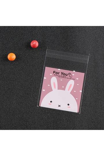 7x7 Cm Transparent Patterned Taped Bag - 95 Pieces