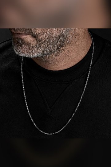 Tarnish-proof Thin Knitted Model Steel Thin Men's Necklace Chain