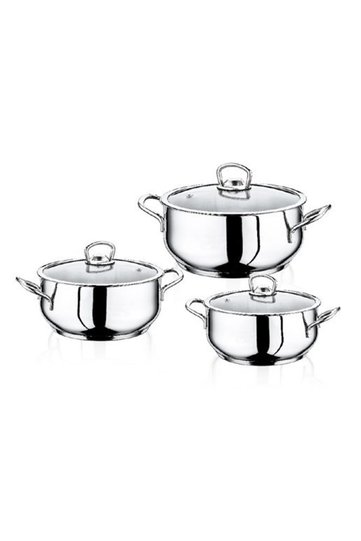 6 Piece Eco Cookware Set with Metal Handles