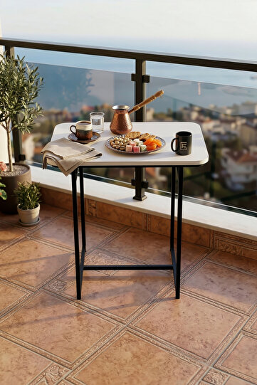 MİNÖR MASA 1a · Bahçe Masası Minör 2 Kişilik Yemek Masası Şık Dayanıklı Balkon Cafe Bahçe Masa 9816 Atlantik Çam