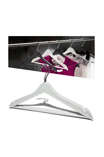 Vip Home Concept 24 de bucăți de umerașe de haine din plastic alb cu aspect d...