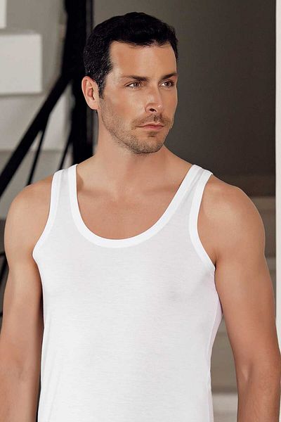 Q-EN Q - Top Strap Cotton Men's Undershirt