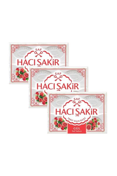Hacı Şakir Rose Mold Soap 4x150gr - 3 Pieces