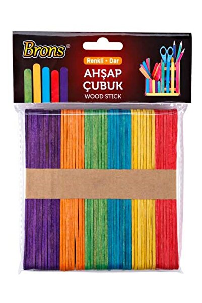 Brons Çubuk Ahşap Renkli Geniş 50 Li Br-903