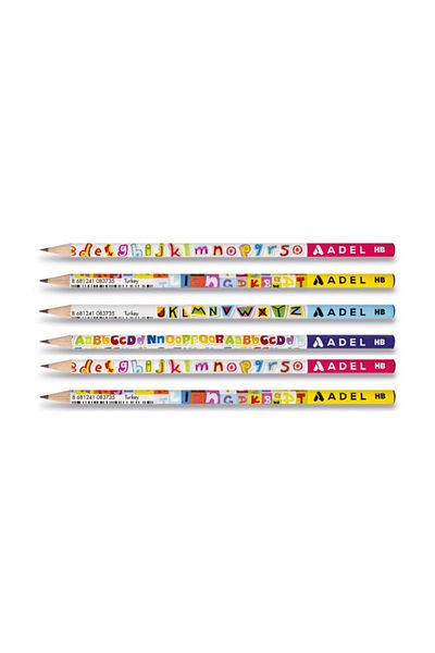 Adel Letters Round Pencil 6 Pack
