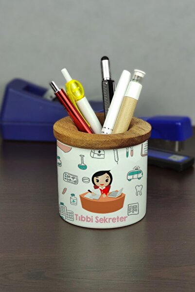 Hediyelen Suport pentru stilou din ceramică pentru secretar medical