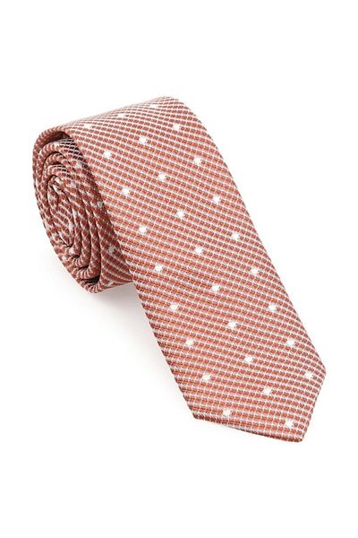 Brianze Cream Patterned Slim Tie