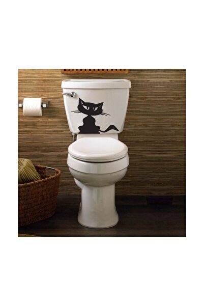 TSC Kızgın Kedi Klozet Kapak Banyo Wc Sticker Yapıştırma