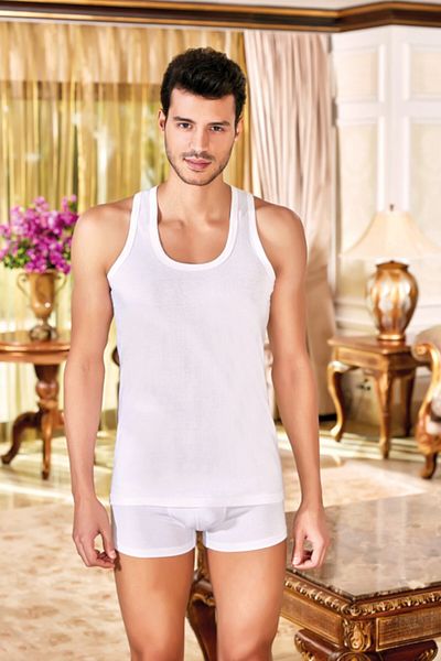 Berrak Men's 6-Pack 100% Cotton Undershirt