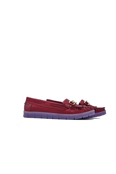 Zaim Kundura Genuine Leather Cherry Women's Ballerina Shoes505071810-1