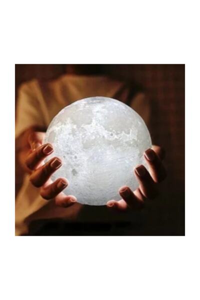 ELBA 3d Ay Şeklinde Dekratif Gece Lambası Masa Lambası