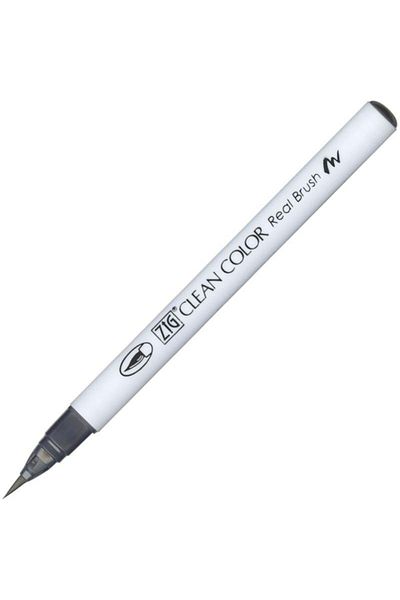 Zig Clean Color Real Brush Rb-6000At 090 Gray Brush Tip Pen