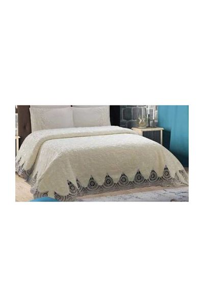 Hürrem French Laced Blanket Set * Cream