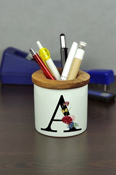Hediyelen Suport pentru stilou din ceramică Litera A