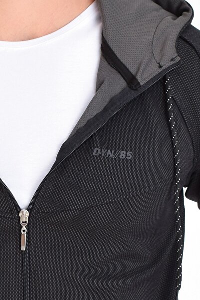 DYNAMO Чорний чоловічий світшот великого розміру з капюшоном та кишенями