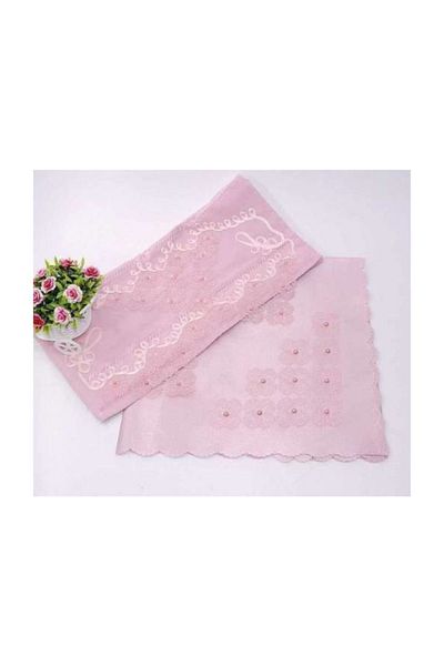 Fiesta Needle Embroidered Pearl Velvet Double Towel