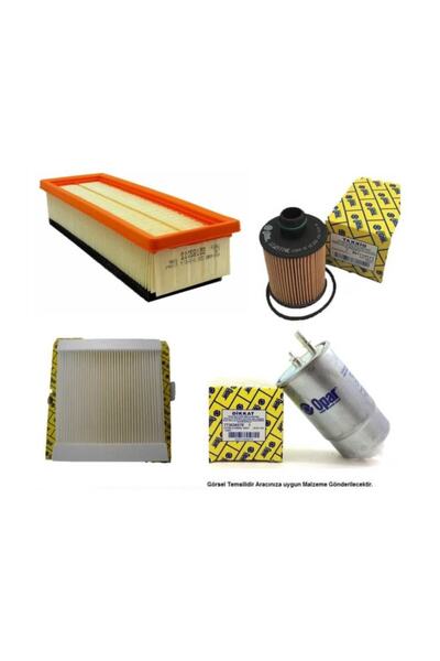 OPAR Fiat Egea 1.3 Euro5 Filtre Kiti (yağ+mazot+hava+polen) -71751114e -77366607e -51920958e -77364561e
