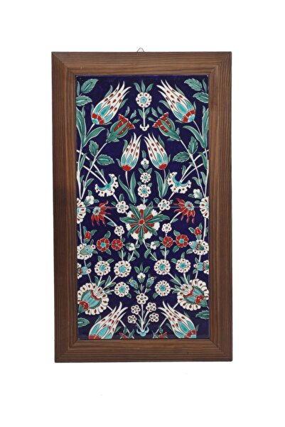 OTANTİK ÇİNİ Gece Bahçesi Deseni Ahşap Çerçeve Tablo 20x40cm