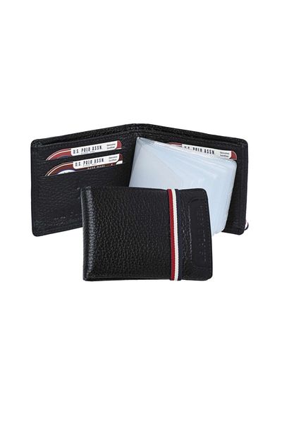 U.S. Polo Assn. Μαύρο Ανδρικό Πορτοφόλι - Μοντέλο Plcz7613