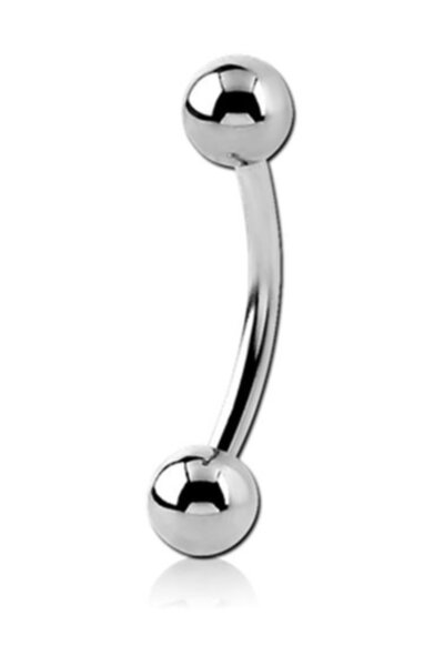 Akın Aksesuar Top Uçlu Çelik Kaş Piercing Gümüş Rengi