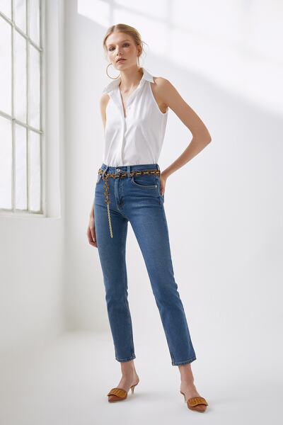 Urban Muse Kadın High Rise Slim Fit Jean URBAN1000